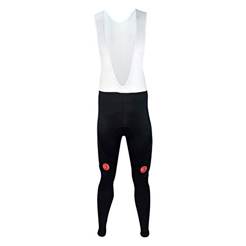 SUNDRIED para Hombre Babero de Ciclo Medias Bicicleta de Carretera Acolchado Pantalones del Babero de Bicicletas de montaña Ropa (Negro, XL)