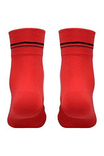 SUNDRIED Red Road ciclo de la bici MTB Calcetines prima y la bici del camino de ciclo Ropa Accesorios (rojo, LXL)
