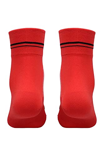 SUNDRIED Red Road ciclo de la bici MTB Calcetines prima y la bici del camino de ciclo Ropa Accesorios (rojo, LXL)