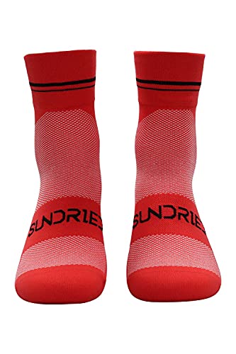 SUNDRIED Red Road ciclo de la bici MTB Calcetines prima y la bici del camino de ciclo Ropa Accesorios (rojo, LXL)