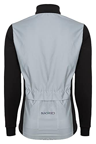 SUNDRIED Reflexivo Ciclo chaqueta a prueba de viento Agua Chaqueta del ciclo resistente de mujeres MTB Kit Ciclo de la bici de carretera (Negro, S)