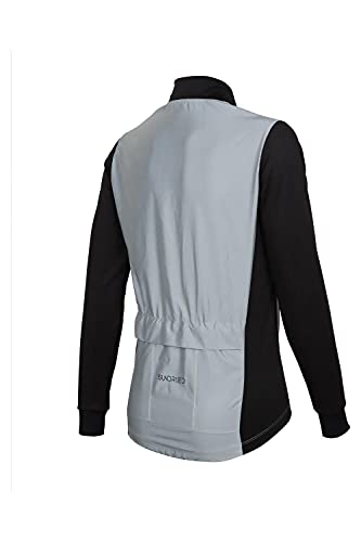 SUNDRIED Reflexivo Ciclo chaqueta a prueba de viento Agua Chaqueta del ciclo resistente de mujeres MTB Kit Ciclo de la bici de carretera (Negro, S)