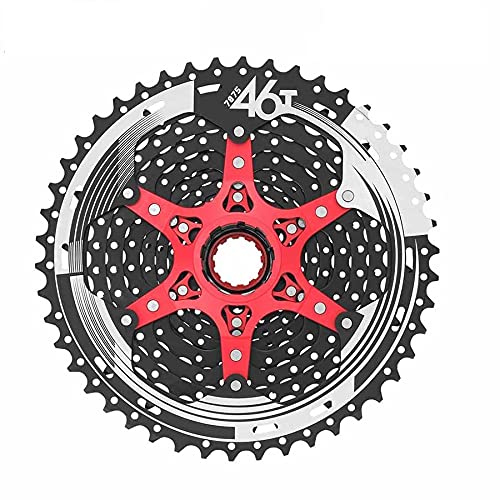 SunRace 11speed Bicicleta Volante CSMX8 11-40T 11-42T 11-46T Mountain Bikes Cassette Amplia Relación Cassettes MTB (Negro, 11-46T)