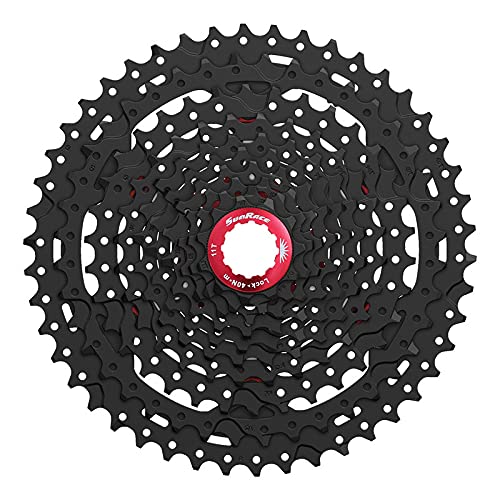 SunRace 11speed Bicicleta Volante CSMX8 11-40T 11-42T 11-46T Mountain Bikes Cassette Amplia Relación Cassettes MTB (Negro, 11-46T)