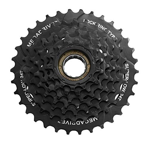 SunRace MFM300-7 Speed 14-34T Black Freewheel Cassette piñon para 7 velocidades, Deportes y Aire Libre, Negro