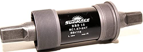 SunRace SR-BBS15-118 Eje Pedalear, Adultos Unisex, Negro, Talla Única