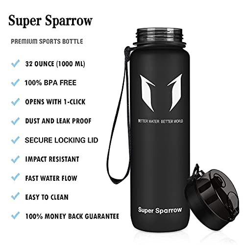 Super Sparrow Botella de Agua Deportiva -350ml & 500ml & 750ml & 1000ml & 1.5l - Sin BPA