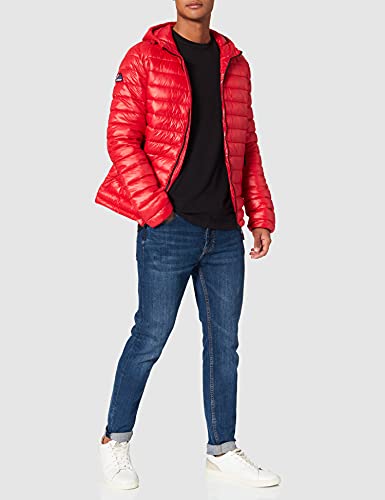 Superdry Shine Hooded Fuji-Sudadera con Capucha Chaqueta para Hombre, Color Rojo, X-Large