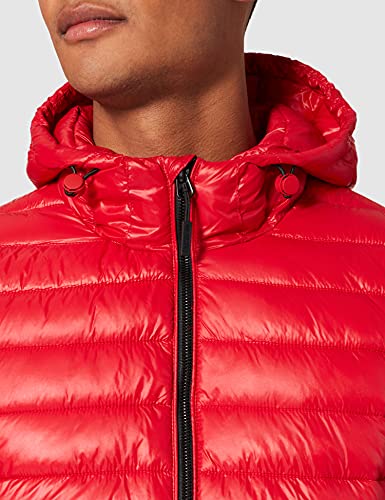 Superdry Shine Hooded Fuji-Sudadera con Capucha Chaqueta para Hombre, Color Rojo, X-Large