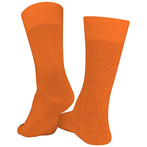 SUPPORT Calcetines de ciclismo súper ligeros para hombre, unisex, accesorios para senderismo, senderismo, escalada, ciclismo, equitación en bicicleta, esenciales, naranja, 42-44