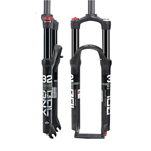 Suspension Fork Horquilla neumática de Carbono,suspensión Bicicleta de montaña Bicicleta MTB Horquilla Tubo de dirección de Carbono, Horquilla neumática con Amortiguador de aleación de Aluminio