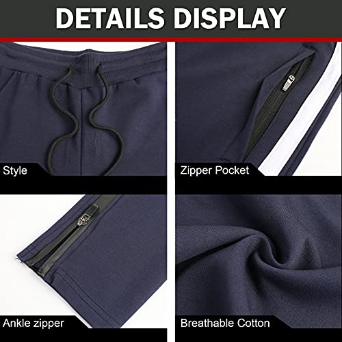 Suwangi Pantalones Deportivos Running para Hombre Jogger Gimnasio Fitness Entrenamiento Pantalon Largos Chándal Bolsillo Cremallera