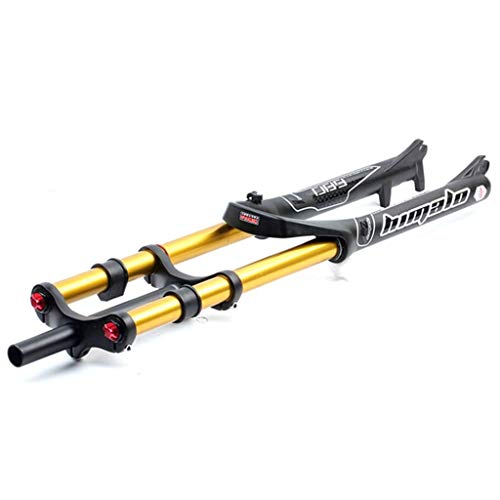 SUYUDD Horquilla Delantera De Bicicleta 26 27,5 29 Pulgadas Control De Hombro Doble MTB Downhill Suspensión Hidráulica Tubo Recto Aleación De Aluminio Ultraligero Amortiguador De Bicicleta