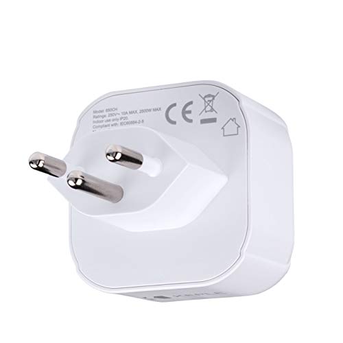 Swiss Suiza Switzerland CH Adapter Plug Viaje Tipo J to a EU Europe European Tipo C E F Enchufe Socket Adaptor para Spain ES France FR Italy IT Germany Denmark Greece Poland Turkey Adaptador 3 Pin