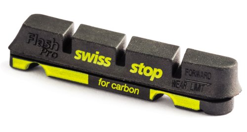 SwissStop Flash Pro almohadillas de bicicleta de carretera, para llantas de carbono, negro (Black Prince), 4 piezas