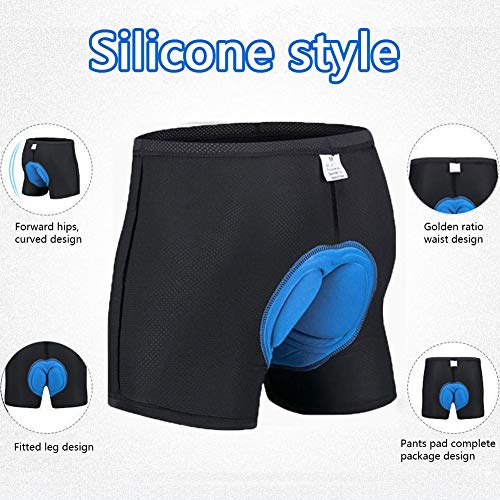 Sykooria Pantalones Cortos de Ciclismo para Hombre Pantalón Cortos de Bicicleta de Montaña Transpirables de Gel Antideslizantes 3D