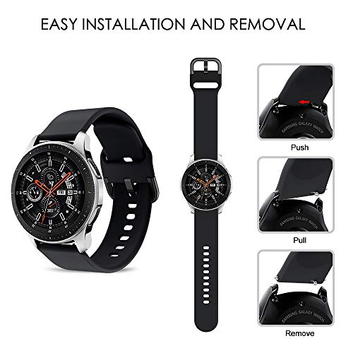 Syxinn Compatible para 22mm Correa de Reloj Galaxy Watch 46mm/Gear S3 Frontier/Classic Banda de Reemplazo de Silicona Deportiva Pulsera para Moto 360 2nd Gen 46mm/Huawei Watch GT/Ticwatch Pro