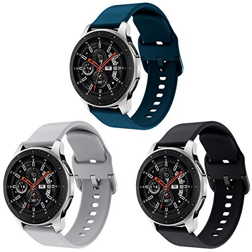 Syxinn Compatible para 22mm Correa de Reloj Galaxy Watch 46mm/Gear S3 Frontier/Classic Banda de Reemplazo de Silicona Deportiva Pulsera para Moto 360 2nd Gen 46mm/Huawei Watch GT/Ticwatch Pro