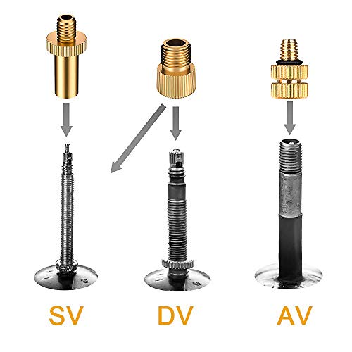 SZSHIMAO Bike Pump Adapter Bicycle Valve Adapter (DV/AV/SV) Bicycle Pump Adapter Ball Pump Needle Adapter Set