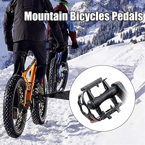 SZTUCCE Pedal 1 par de la de MTB Bicicleta portátil Bicicleta Pedales Carretera Plástico Bicicleta Doble Du Pedales Bici de montaña de Piezas # 2020 LR2 (Color : B)