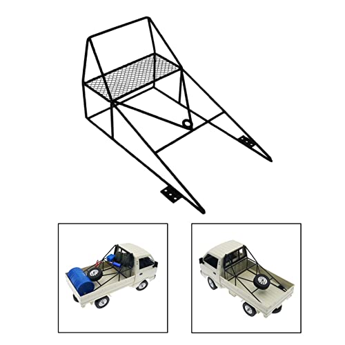 T TOOYFUL Marco de Remolque de Metal RC para WPL D12 4WD Crawler Buggy Truck Accesorios - Negro