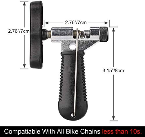 TAGVO Herramienta de Cadena para Bicicleta, Universal para 7 8 9 10 Cadena de eslabones de Cadena Cortador de Divisor de Cadena Removedor de Remaches con Respaldo de Acero Inoxidable Pin