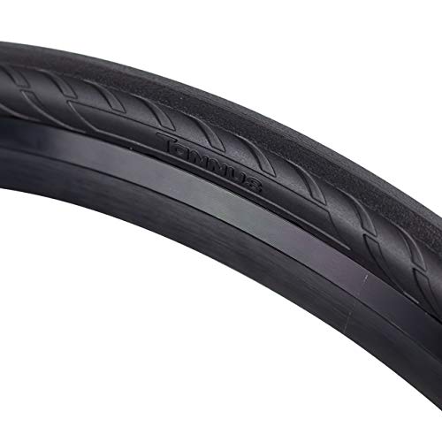 Tannus Tire Cubierta Sólida Airless 700x25c (25-622) New Slick | Neumático Macizo Sin Aire 100% Antipinchazos, Bici Carretera, Color Midnight (Negro), Dureza Regular