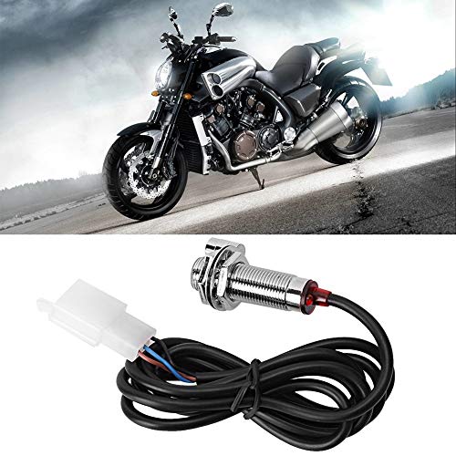 Tarente Cable del Sensor del cuentakilómetros con 3 imán Compatible with Digital velocímetro de la Motocicleta del tacómetro