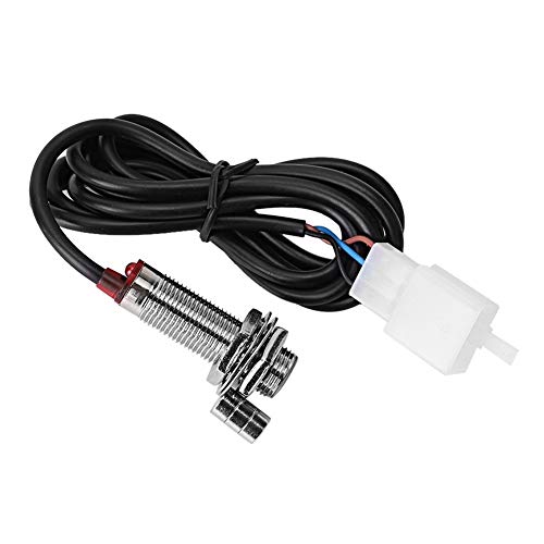 Tarente Cable del Sensor del cuentakilómetros con 3 imán Compatible with Digital velocímetro de la Motocicleta del tacómetro