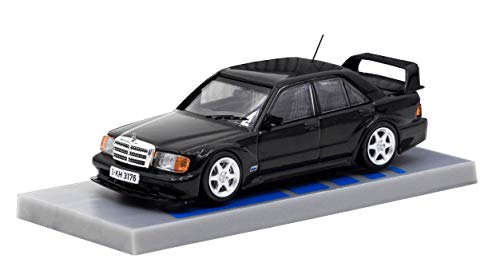 Tarmac T64R-024-BK Mercedes Benz 190E 2.5-16 EVO II negro metálico + contenedor, escala 1:64