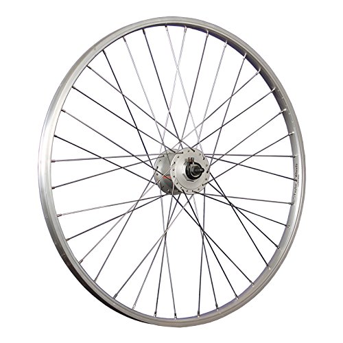 Taylor-Wheels 26 Pulgadas Rueda Delantera Bici Aluminio Dinamo buje Plateado