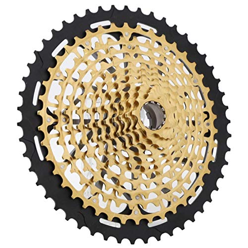 Tbest Cassette de Bicicleta, piñón de Cassette de Rueda Libre de Bicicleta ZTTO 12 velocidades 9-50 t Bicicleta Hueca Ultraligera Accesorio de Bicicleta de montaña Volante de Oro