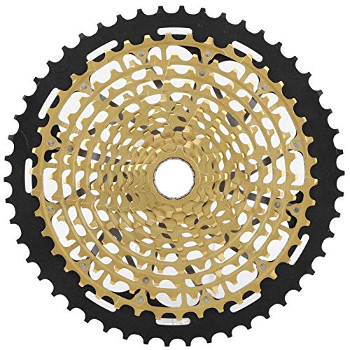 Tbest Cassette de Bicicleta, piñón de Cassette de Rueda Libre de Bicicleta ZTTO 12 velocidades 9-50 t Bicicleta Hueca Ultraligera Accesorio de Bicicleta de montaña Volante de Oro