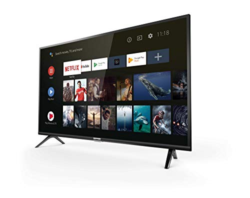 TCL 32ES560 Smart Android TV de 32 pulgadas, LED con HD, HDMI, USB, WiFi y Sintonizador Triple, Color Negro