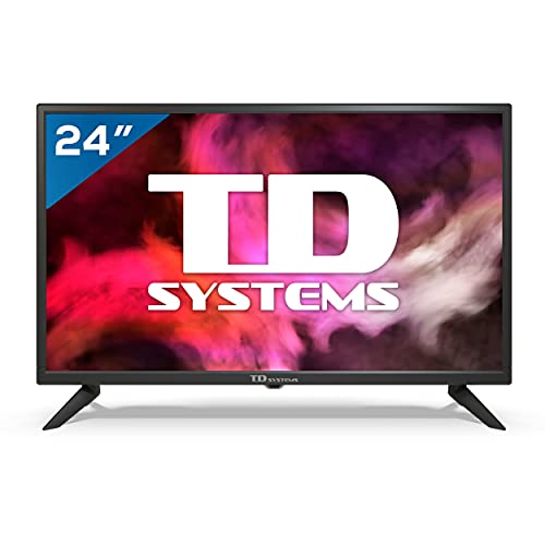 TD Systems K24DLG12HS - Televisores Smart TV 24 Pulgadas HD Android 9.0 y HBBTV, 800 PCI Hz, 2X HDMI, 2X USB. DVB-T2/C/S2, Modo Hotel. Televisiones