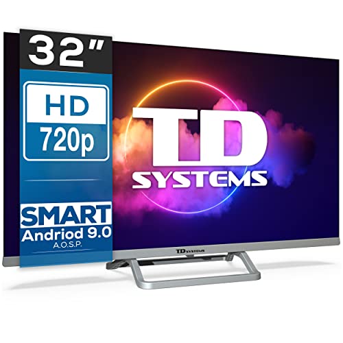 TD Systems K32DLX11HS - Televisor Smart TV 32 Pulgadas Android 9.0 y HBBTV, 800 PCI Hz, 3X HDMI, 2X USB. DVB-T2/C/S2, Modo Hotel. Televisiones