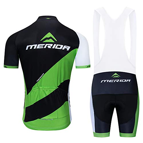 TeckBoo Conjunto Ropa Ciclismo para Hombre, Maillot Ciclista Mangas Cortas y Culotte Bicicleta con 5D Gel Pad, Camiseta MTB para Verano