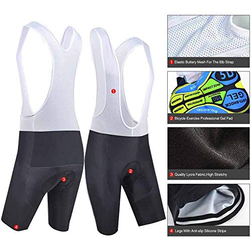 TeckBoo Conjunto Ropa Ciclismo para Hombre, Maillot Ciclista Mangas Cortas y Culotte Bicicleta con 5D Gel Pad, Camiseta MTB para Verano