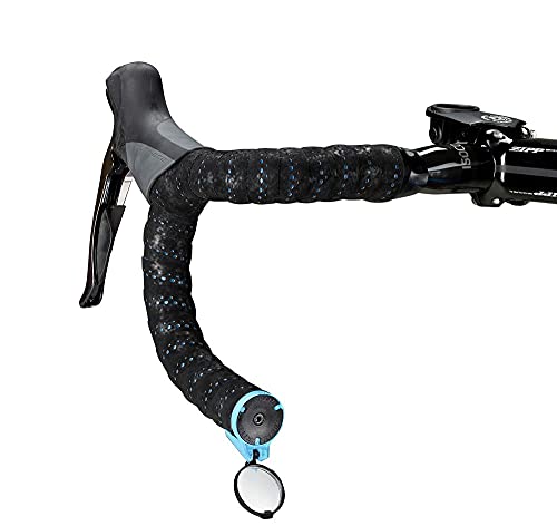 THE BEAM Bicicleta de Carreras-e-Bike-Aerodinámico-Diseño-Montaje en el Manillar-Corky by, Adulte Unisexe, Negro, Diámetro del Espejo 32 mm