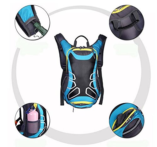 Theoutlettablet® Mochila Impermeable Bici para Ciclismo Bicicleta Bolsa Hidratacion Agua (2L) Mochila Capacidad 15 litros montaña - Senderismo - Btt - MTB - Tipo Camelbak