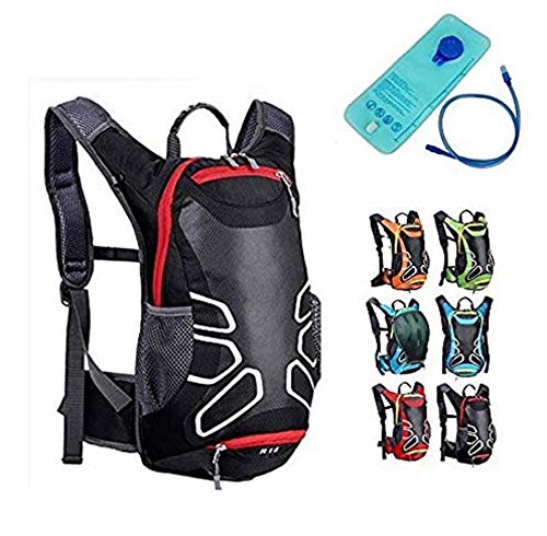 Theoutlettablet® Mochila Impermeable Bici para Ciclismo Bicicleta Bolsa Hidratacion Agua (2L) Mochila Capacidad 15 litros montaña - Senderismo - Btt - MTB - Tipo Camelbak