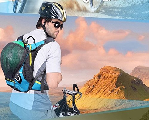 Theoutlettablet® Mochila Impermeable Bici para Ciclismo Bicicleta Bolsa Hidratacion Agua (2L) Mochila Capacidad 15 litros montaña - Senderismo - Btt - MTB - Tipo Camelbak