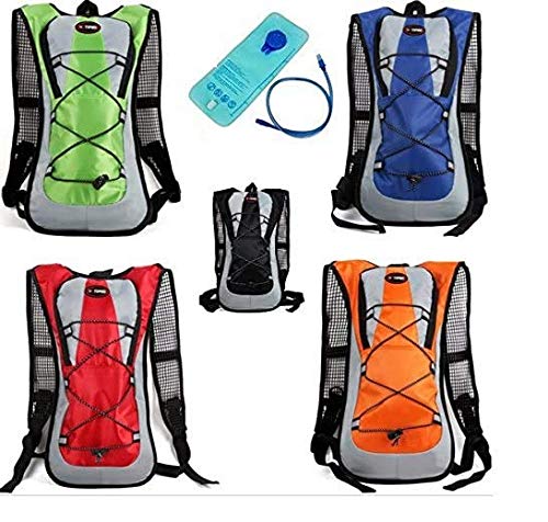 Theoutlettablet® Mochila Impermeable Bici para Ciclismo Bicicleta Bolsa Hidratacion Agua (2L) Mochila Capacidad 5 litros montaña - Senderismo - Btt - MTB - Tipo Camelbak