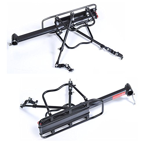 ThreeH Bicicleta Trasera Rack Aluminio Ciclismo Ajustable portaequipajes con Reflector BK43