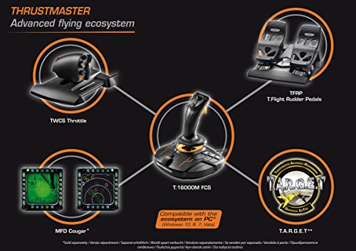 Thrustmaster T.16000M FCS FLIGHT PACK - Joystick - PC - Tecnología de precisión magnética H.E.A.R.T + mando de potencia TWCS + TFRP