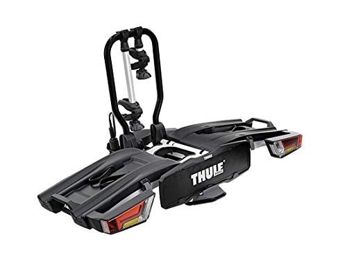 Thule EasyFold XT 2, Portabicicletas para bola de remolque totalmente plegable, compacto, para todo tipo de bicicletas.