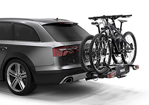 Thule EasyFold XT 2, Portabicicletas para bola de remolque totalmente plegable, compacto, para todo tipo de bicicletas.