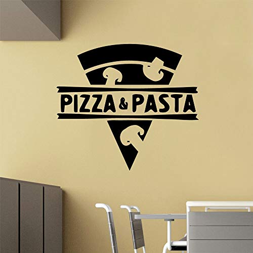 Tienda de pizza apliques pizza pasta calcomanía etiqueta de la pared arte mural decoración cocina pegatina cartel impermeable etiqueta de la pared A2 43x48cm
