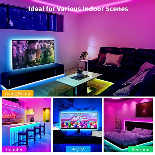 Tira LED 18M, SHOPLED RGB SMD 5050 Luces LED Kit de Cambio de Color con Control Remoto de 44 Teclas y Fuente de Alimentación, para Dormitorio, Cocina, TV, Fiesta, Decorativas Habitacion