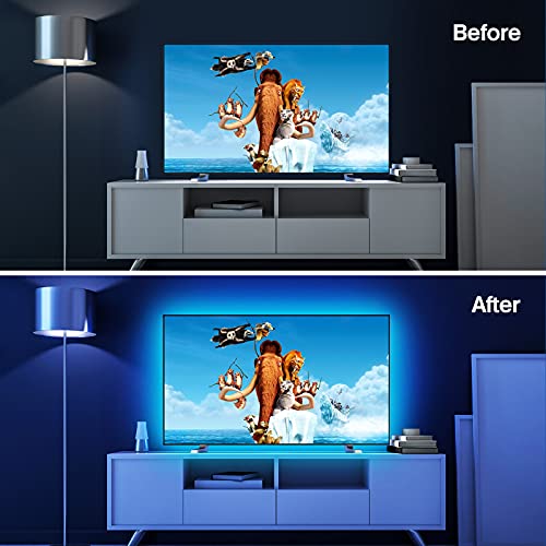 Tira LED TV 2.2M, LED RGB SMD 5050 Tiras LED USB Impermeable con Control Remoto, 16 RGB Colores y 4 Modos, Retroiluminacion LED de TV para HDTV/PC Monitor (40-60 Pulgada)